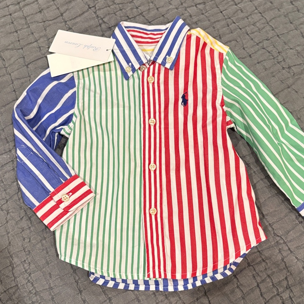 Ralph Lauren Kids Multicolor Striped Button-Down Shirt